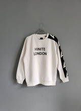 HINITE Relaxed Fit London Sweatshirt Single Sleeve With Logo Print – White and Black