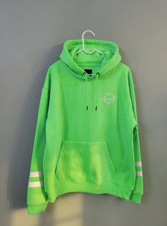 Lime Green & Purple Relaxed Fit Hoodie