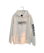 White & Black Font Relaxed Fit Hoodie